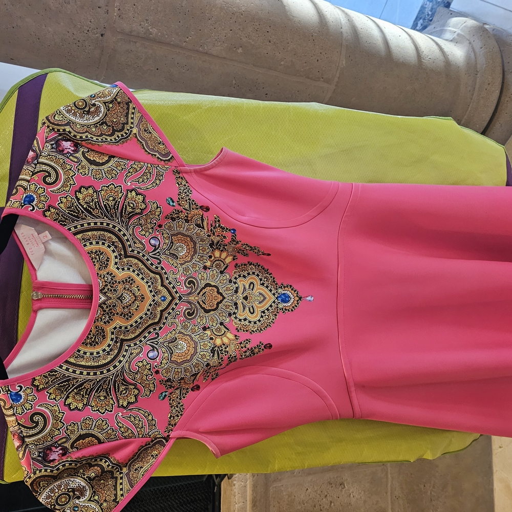 Ted Baker Pink Embroidered Dress - Picture 8 of 8